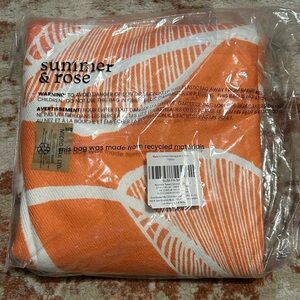 Summer & Rose Vibrant Orange Round Towel